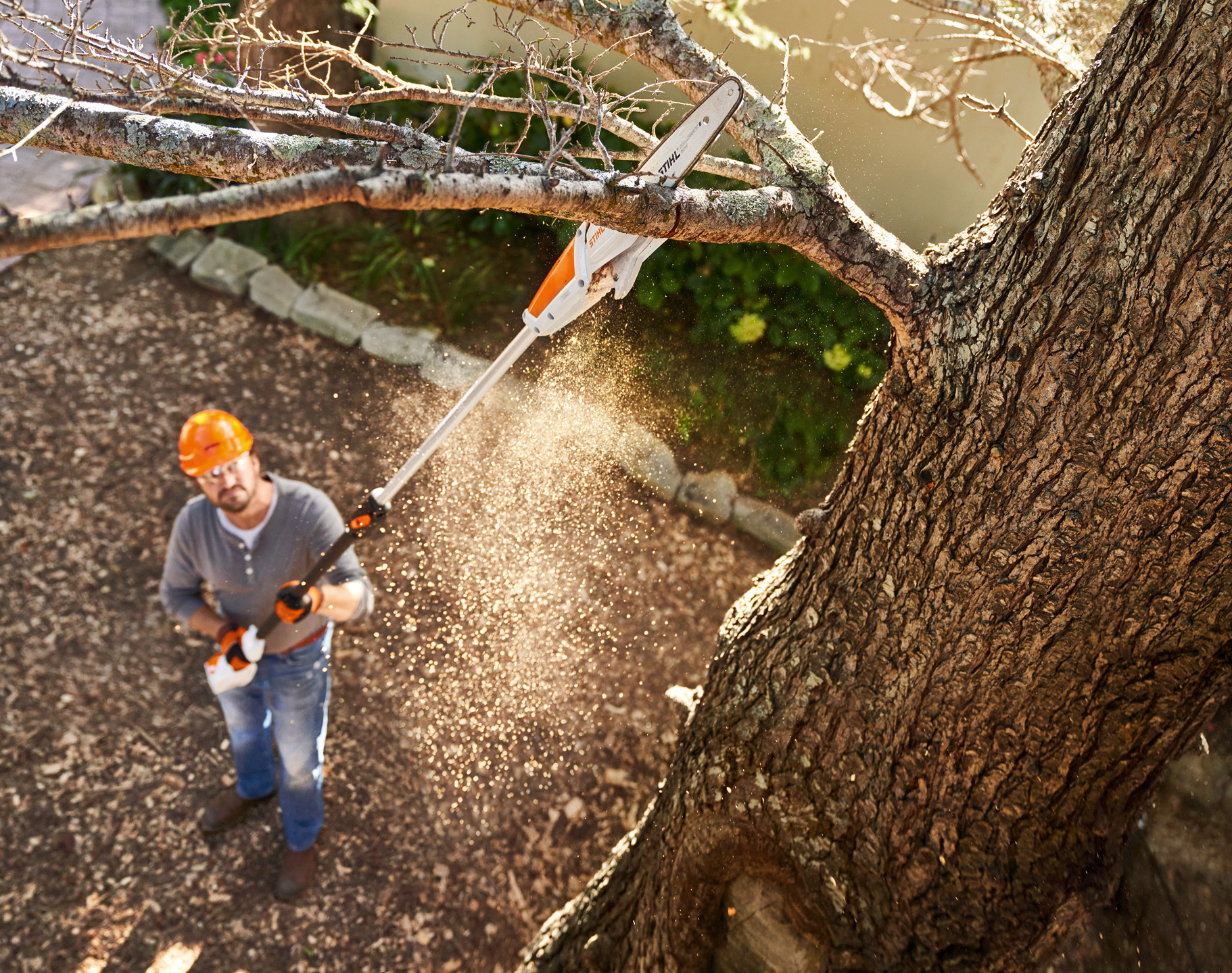 Stihl battery powered pole chainsaw hot sale